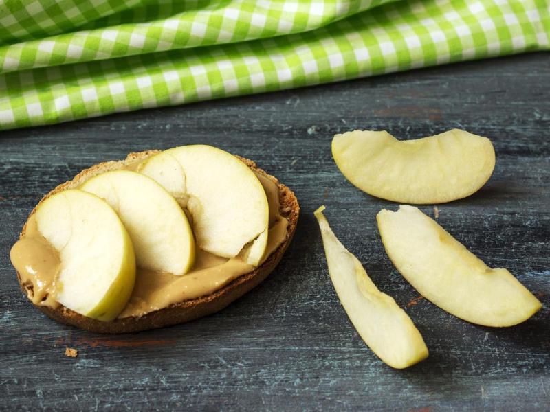 Almond Butter and Apple Slices on&nbsp;Toast